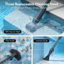 Handheld Pool Vacuum for Above Ground Pool, Cleans Hot Tubs,20 Gallons/Min Powerful Suction & Lightweight,90 Mins Running Time, Comes with Storage Bag, Ideal for Cleaning Debris and Sand,Black