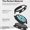 Ringke Slim [Anti-Yellowing Material / 2 Pack] Compatible with Samsung Galaxy Watch 6 Case (44mm) Lightweight Sturdy Solid Transparent Cover + Extra Color for Women, Men - Clear & Matte Black