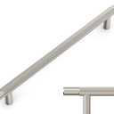 Amerdeco 10 Pack Brushed Satin Nickel Knurled Cabinet Pulls 7.5 Inch Hole Centers Kitchen Cabinet Handles Hardware Kitchen Handles for Cabinets Handles IH0006 (7.5"/192MM Hole Center)