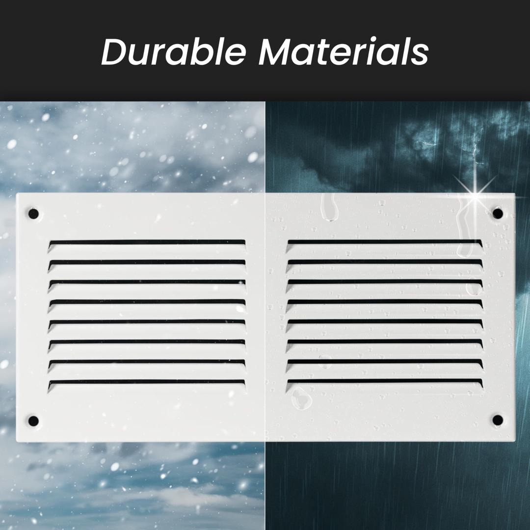 16" x 8" Inch Steel Return Air Grilles - Sidewall and Ceiling - Air Vent Cover - HVAC - with Insect Protection Screen (16" x 8", White)
