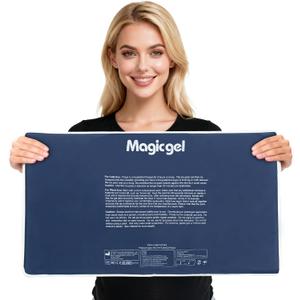 Magic Gel Extra Large & Reusable Ice Pack (15x23.5 inches, XL) for Maximum Back and Full Body Pain Relief from Injuries, Swelling, Bruises, Sprains | Ice Blanket for Sleeping & Physical Therapy - Gray