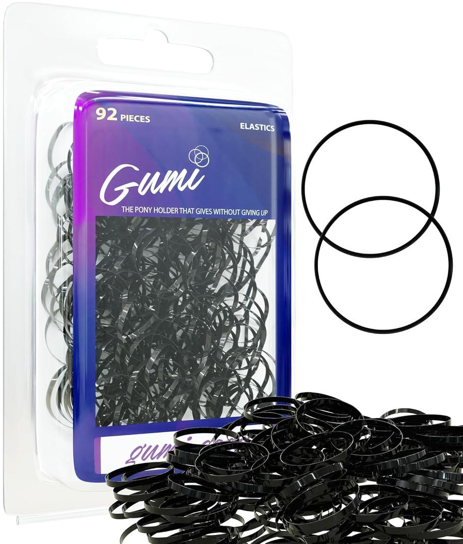 Gumi Clear Elastics 1 inch Hair Band Large 100 Pcs