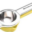 KitchenAid Citrus Juice Press Squeezer for Lemons and Limes with Seed Catcher and Pour Spout, Lemon, 8 Inch