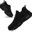 Steel Toe Shoes for Men Work Shoes Lightweight Safety Sneakers with Kevlar Puncture Resistant Midsole for Construction Warehouse Work (Black, 10)