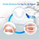 Denture Adhesive Cushion, 120 Pads(4 Pack) Zinc Free Long-Lasting Cushion Denture Adhesive Pad for Secure Hold and Food Seal Lower