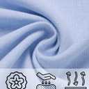 COOFANDY Men's Linen Shirts Short Sleeve Casual Shirts Button Down Shirt for Men Beach Summer Wedding Shirt (Blue, XL)