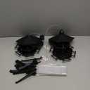 Birdream 2 Pack Bird Feeders for Outdoor Hanging, Retro Pagoda Design Fun Installation Bird Feeder, Attracting Wild Birds Chickadees Goldfinches Cardinals Finches and Sparrows (Black)