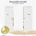 HOSOM Polished Brass Door Knob Privacy Door Knob with Lock, Interior Door Knobs for Bedroom and Bathroom, Keyless Doorknob with Round Ball, Gold Door Handle, 1 Pack