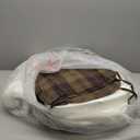 AAAAAcessories D-Shaped Chair Cushions, 2" Thick Dining Chair Pads with Ties and Removable, Machine-Washable Cover, 17" x 16", Set of 4, Brown Checkered