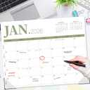 3 x GuassLee Desk Calendar 2026, 18-Month Hanging Desk/Wall Calendar From 2026 Jan-2027 Jun, 14" X 11" Monthly Planner with Thick Paper For Office Home School Desk Organizing