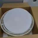 3-Light Semi Flush Mount Ceiling Light Fixture,Drum Light with Double White Fabric Shade,White Linen Fabric 12 inch Close to Ceiling Lamps for Dining Room Kitchen Brushed Nickel for Hallway
