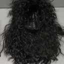 Vintage 80s Rocker Mullet Wig for Men - Classic Rock Costume Party Wig with Funny Retro Style (Black)