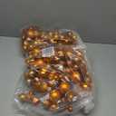 2 Pcs Christmas Ball Garland 6 ft Ball Ornaments Christmas Bulb Garland Xmas Tree Bauble Decorations for Party Supplies Indoor Outdoor Home Office Decoration Accessories(Orange)