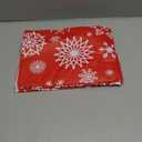 NLMUVW Vinyl Christmas Tablecloth Sqaure, Snowflake Decorative PVC Table Cloth Waterproof Wipe Clean Red Table Cover for Indoor and Outdoor, 54 x 54 Inch