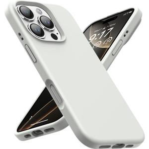 OuXul Designed for iPhone 16 Pro Case,Shockproof Liquid Silicone Protective Phone Case with Soft Anti-Scratch Microfiber Lining Ultra Slim Drop Protection Phone Cover 6.3 inch(Antique White)