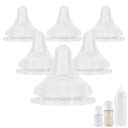 Silicone Nipple for Pigeon Bottle,Size M,Medium Flow Baby Bottle Nipples,3m+ 6 Count