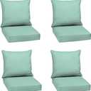 Arden Outdoor Deep Seat Cushion Set, 4-Pack, 22x24, Aqua
