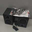 Computer Speakers for Desktop PC, Active Bookshelf Speaker with 3 Carbon Fiber Woofer and Silk Film Tweeter ,Supports Bluetooth 5.3, USB-C, AUX/RCA Input for Record Player TV - Black Stereo Set