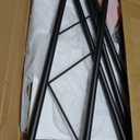 Huuger Folding Desk with 3-Level Adjustable Height and Tablet Slot, 24 Inch Foldable Computer Desk for Small Spaces, Space Saving, Writing Work Table for Home Office, Bedroom, Study, Rustic Brown (26.6 inch)