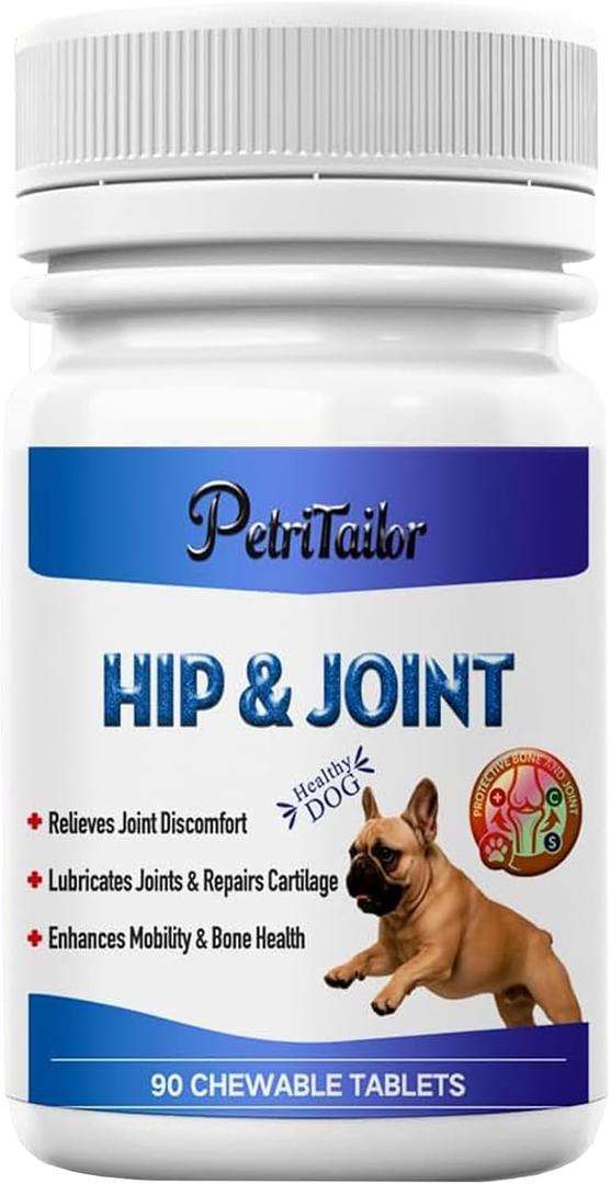 2 x Dog Joint & Hip Support Supplement  Glucosamine, MSM & Chondroitin Tablets for Joint Pain Relief, Mobility & Cartilage Health, Duck Flavor, 90 Count