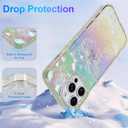 Cute Case for iPhone 14 Pro Max Case for Women Girls, with 3D Butterflies Pattern Design, Aesthetic Clear Iridescent Glitter Kawaii Girly Rainbow Protective Phone Cover