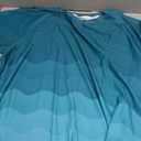 FOREYOND Plus Size Rash Guard Shirts for Women Short Sleeve UPF 50+ Sun Protection Swimwear Swim Suits Top (Blue) 4XL