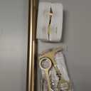 Warm Gold Curtain Rods for Windows 16 to 28", 1-Inch Blackout Curtain Rods with Aluminum Brackets and End Cap Finials, Adjustable Drapery Rods for Sliding Glass Door/Bedroom/Kitchen/Living Room Etc.