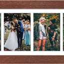 8x21 Picture Frame Display 4 opening 5x7 Collage Picture Frame,Multi Photo Frame with Mat,Plexiglass,Horizontal and Vertical Formats for Wall Decor,Walnut Wood Grain
