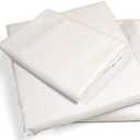 Cot Sheets (Fitted, Flat, Sets), 4 Piece Cot Sheet and Pillow Case Set - White- 1 cot sheet 33" x 75", 1 cot flat sheet 64"x94", 2 pillow cases 20"x30".