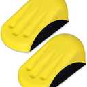 VIBRATITE 5 Inch Hook and Loop Mouse Hand Sanding Block, Ideal for Woodworking, Furniture Restoration, Home and Automotive Body,Sanding Pad Hook Backing Plate for Sanders or Polishers,2PCS