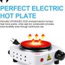 DINGPAI Hot Plate for Candle Making, White Color Electric Hot Plate for Melting Wax, Chocolate, Candy and More