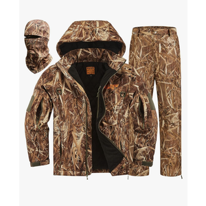 NEW VIEW Insulated Hunting Clothes for Men Cold Weather, Warm Camo Hunting Jacket and Pants, Hunting Suit for Deer Duck Hunts Size L