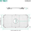 Serene Valley Sink Grid 26-1/8" X 13", Centered Drain with Corner Radius 2-1/2", SVM2613C