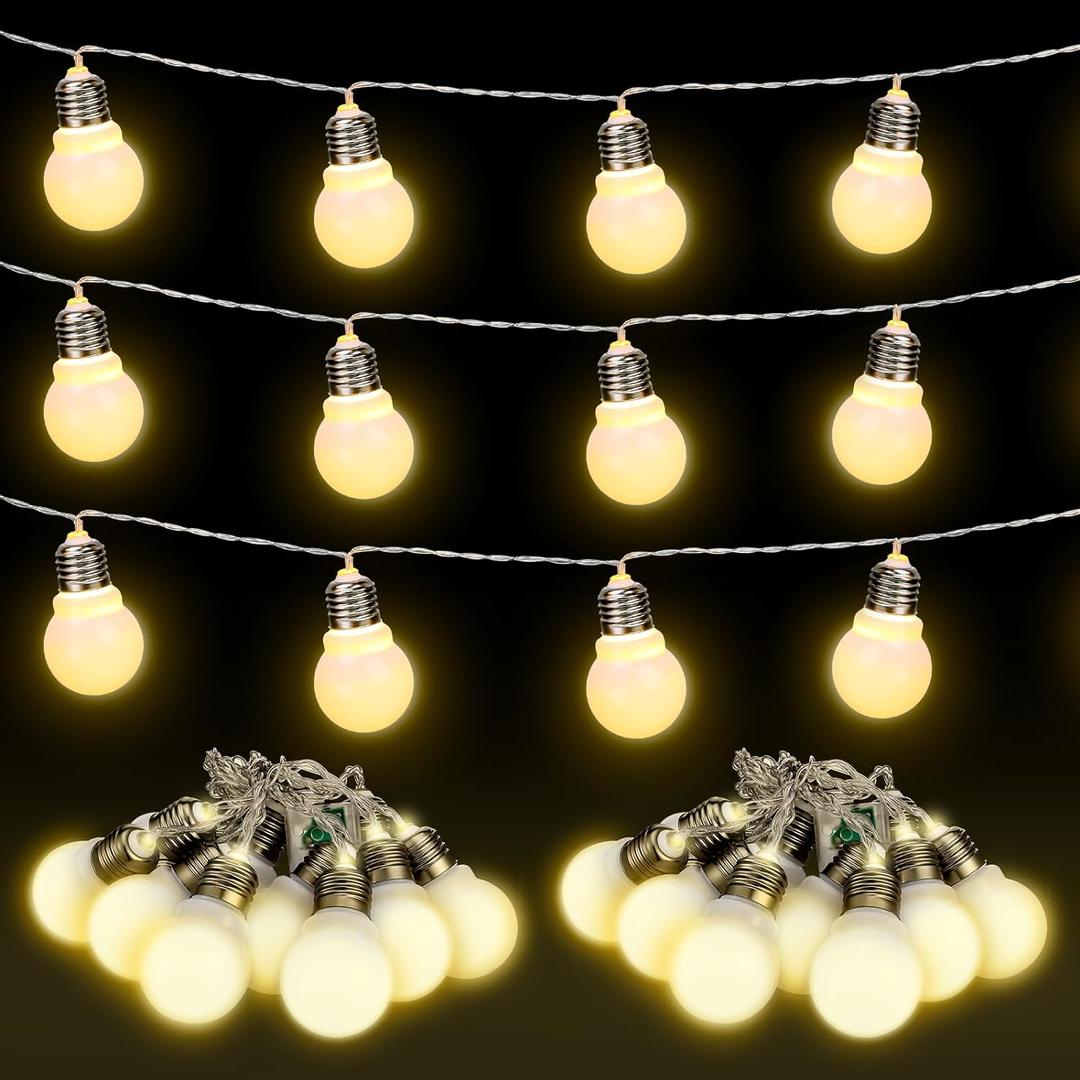 Retisee 2 Pcs Marquee Light String Bulbs13.8 ft Long for Marquee Letters Numbers 3 4 ft Tall Waterproof LED String Light for Indoor Outdoor Wedding Birthday Party Decor