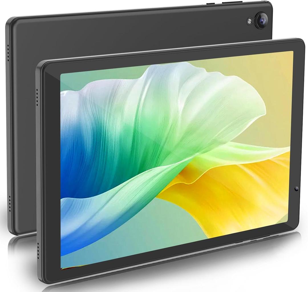 Tablet 10 inch, 32GB Storage,HD IPS Screen, Quad-Core,Dual Camera, WiFi, Bluetooth, Tablets with 6000mAh Battery, Type-C (Grey)