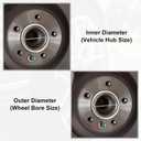 X AUTOHAUX 4pcs OD 70.6mm to ID 56.6mm Aluminium Alloy Car Hub Centric Rings Wheel Bore Center Spacer
