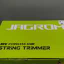 JAGROM Electric String Trimmer Cordless with 2x2.0Ah Battery, 20V Battery Powered 12-inch Lawn Mover & Edger Lawn Tool with Charger, Powered Grass Trimmer with 8pcs Spool Line for Yard, Garden, Green