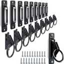 10 Pack E-Track Tie Down Slots & 10 Pack E-Track O-Rings, Black E Track Accessories Set for Cargo Loads, Ratchet, Cam Straps in Flatbeds Trailers Van Trucks Pickups