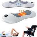 3 In 1 Electric Back Massager for Pain Relief Deep Tissue, Electric Lumbar Support Pillow for Bed and Chair, Lower Back Massager with Heat, Sciatica Pain Relief Devices - Grey