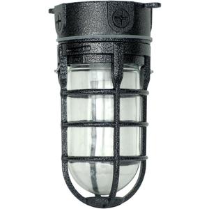 Woods L1706BLK Vandal Resistant 150W Incandescent Security Light, Ceiling Mount, Hammered Black (9.5" x 4.5" x 4.5")