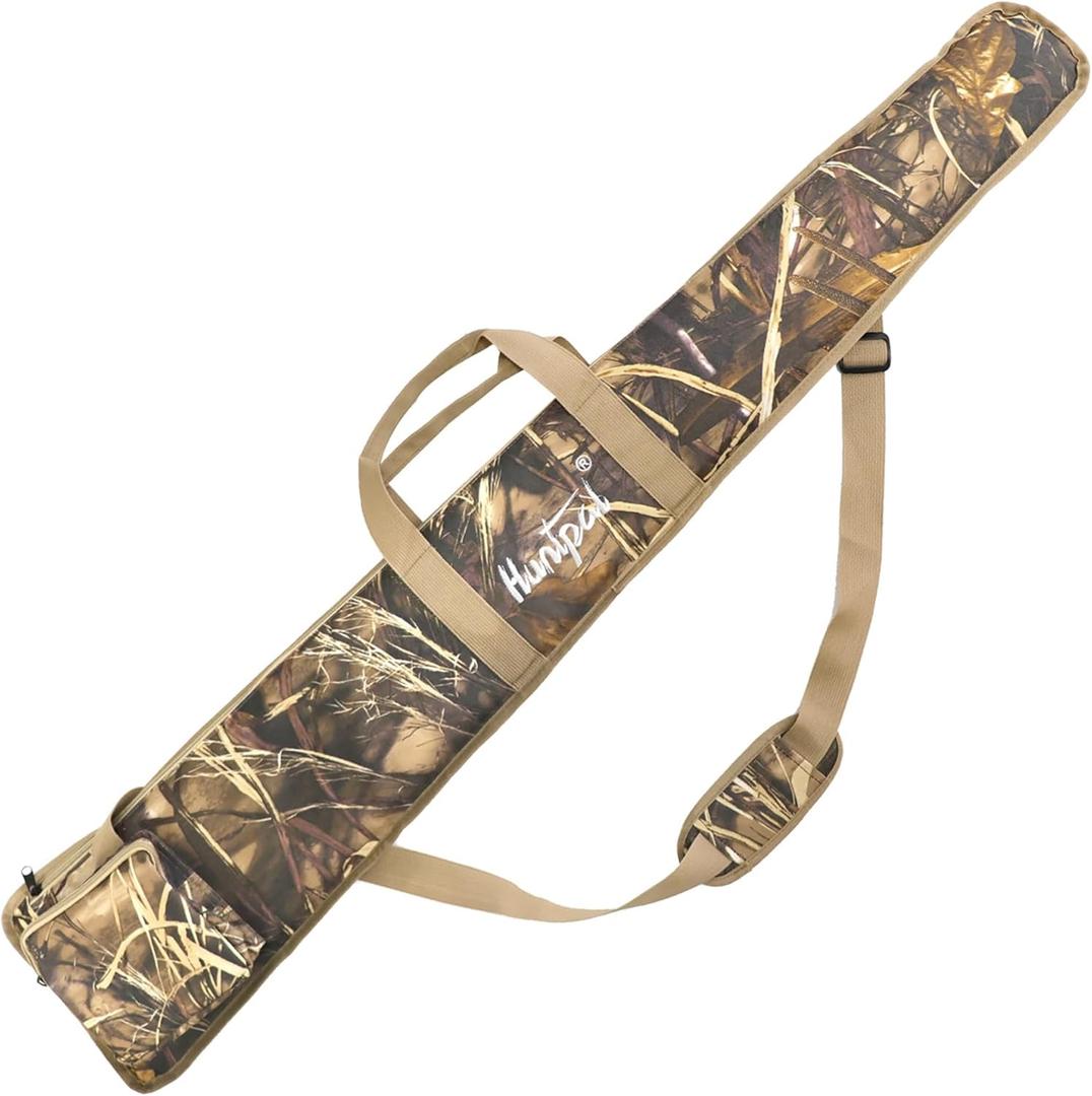 HUNTPAL 52" Soft Shotgun Case for Gun Rifle Storage and Transport, Water-Resistant Tactical Gun Bag with Zipper Closure, Adjustable Shoulder Strap, Carry Handle and External Accessory Pocket