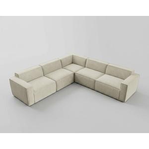 Novilla 109" Modular Sectional Sofa, No Assembly Cloud Sectional Couch with Smarts Coil Support, Chenille Fabric L Shape Sectional Sofa, Boneless Couch for Living Room Apartment, Beige (5 Seat)
