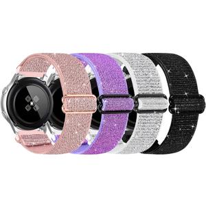 Quick Release Adjustable Stretchy Watch Band - Choice of Width - 18mm, 19mm, 20mm, 22mm Elastic Watch Straps Solo Loop Sport Nylon Replacement Wristband