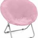 Velvet Stretch Saucer Chair Cover, (Only A Cover) Soft Round Moon Chair Cover for Adults and Kids, Removable Saucer Chair Cushion Covers for Indoor & Outdoor