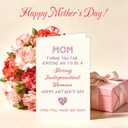 3 x Mother's Day Card for Mom from Daughter, Heartfelt Greeting Card with Red Pearlescent Envelope, Blank Inside, 8" x 5.3" (#029)