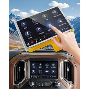 8" Touch Screen with LCD Digitizer Navigation Radio Replacement for Chevy GMC 2014-2018 Silverado Sierra, 2015-2019 Tahoe Yukon Suburban Colorado Canyon, 2017-2019 Acadia Terrain Replace # DJ080PA-01A (Silvery)