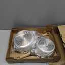 SENSARTE White Ceramic Nonstick Saucepan with Lid Set, Small Cooking Pot with Stay Cool Handle, Induction Compatible Saucepot, White Granite Coating, PFOA/PFAS Free, 1.5 + 2.5QT