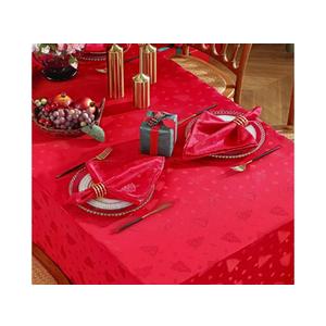 Honellaty Christmas Red Napkins, Jacquard Wrinkle Free Soft Polyester Napkin, Christmas Tree Pattern Napkins for Xms, Wedding, Holiday, Party and Dinners 20x20