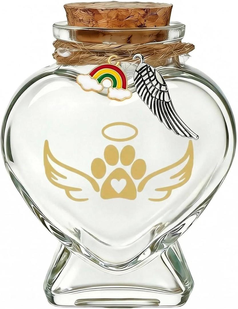 3 x Pet Memorial Hair Keepsake, Dog Memorial Gifts for Loss of Dog or Cat, Memorial Bottle for Pet Fur, Dog Hair Keepsake, Cat Fur Memory Remembrance