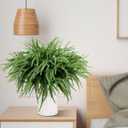 Norfolk Pine Stems Real Touch 50Pcs 14" Christmas Greenery Stems Norfolk Pine Branches Artificial Norfolk Stems Christmas Greenery Pine Branches DIY Crafts Faux Indoor Outdoor Home Decor